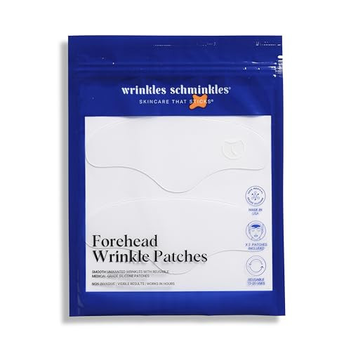 Wrinkles Schminkles Forehead Wrinkle Patches - Reusable Silicone Smoothing Pads for Brow Lift, Wrinkle Smoothers, Reduce Frown Lines & Face Lift (2 Pack) | Amazon (US)