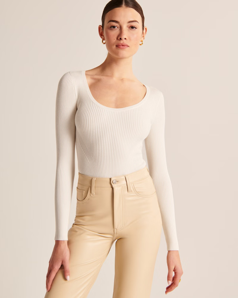 Scoopneck Sweater Bodysuit | Abercrombie & Fitch (US)