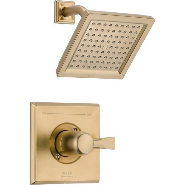 Delta Dryden 1-Handle 1-Spray Raincan Shower Faucet Trim Kit in Champagne Bronze (Valve Not Included | Bed Bath & Beyond