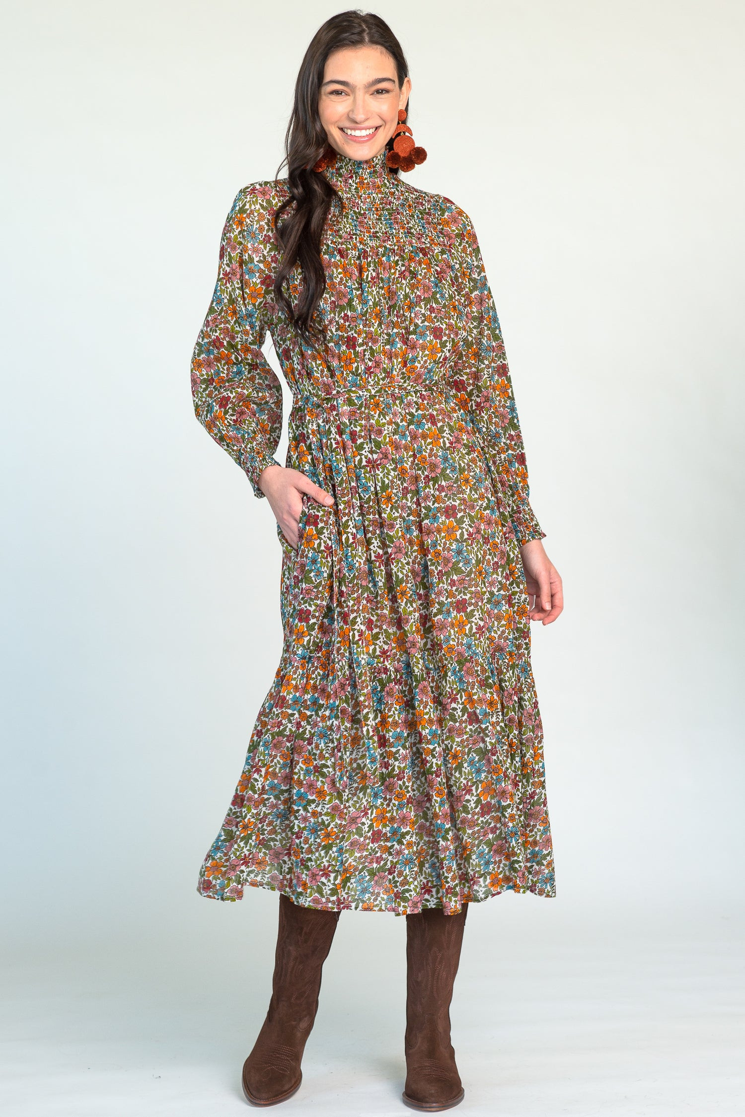 Piper Dress in Wildflower Ivory | Olivia James The Label