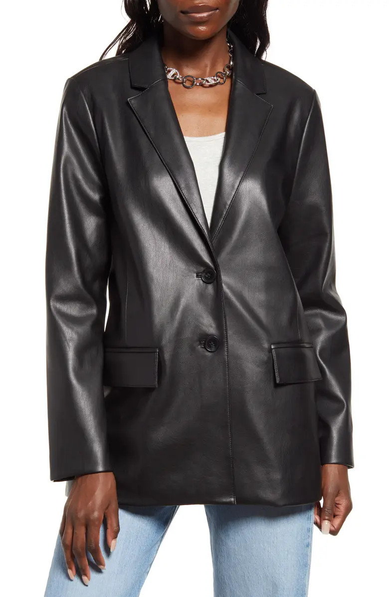 Faux Leather Blazer | Nordstrom