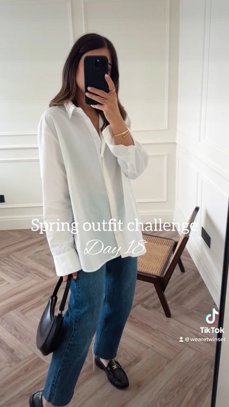30 days of Spring outfits- Day 18 🤍
White shirt | Anine Bing jeans | Celine loafers | Mango bag 

#LTKstyletip #LTKSeasonal #LTKeurope