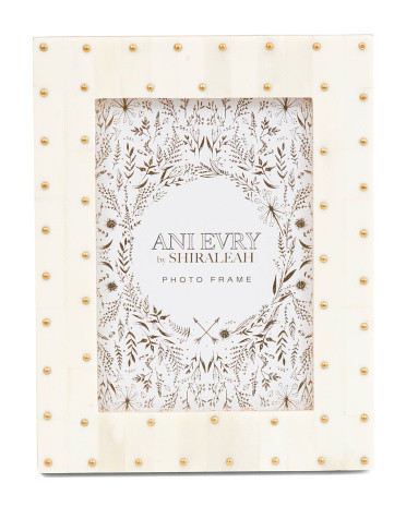 5x7 Studded Bone Table Top Frame | TJ Maxx