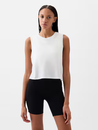 GapFit Breathe Cropped Muscle T-Shirt | Gap (US)