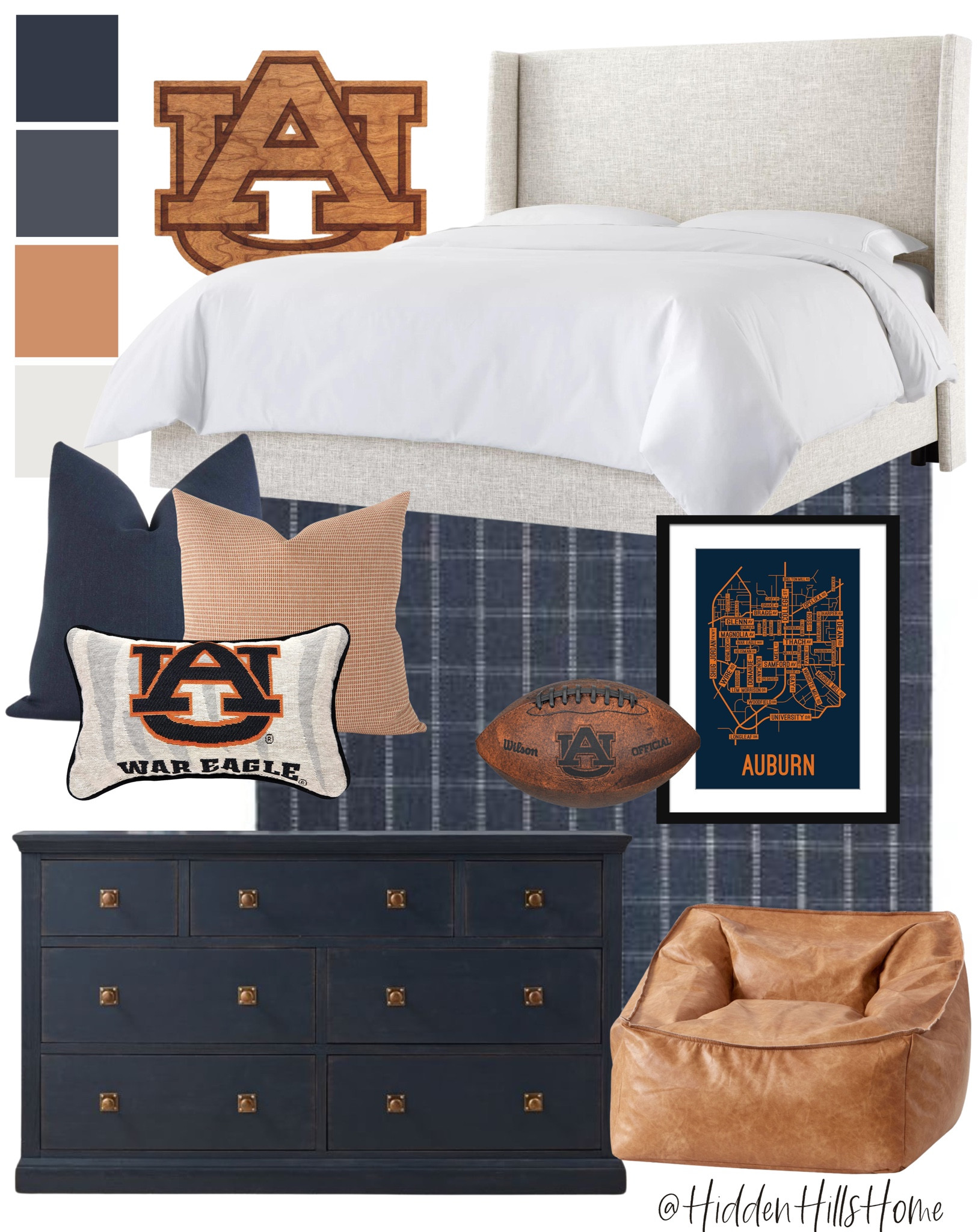 Boys Bedroom, Auburn University Bedroom Decor, Teen Bedroom Decor, College Bedroom, Sports Bedroom, War Eagle #boysroom #auburn #college #bedroom #homedecor 

#LTKhome #LTKkids #LTKU