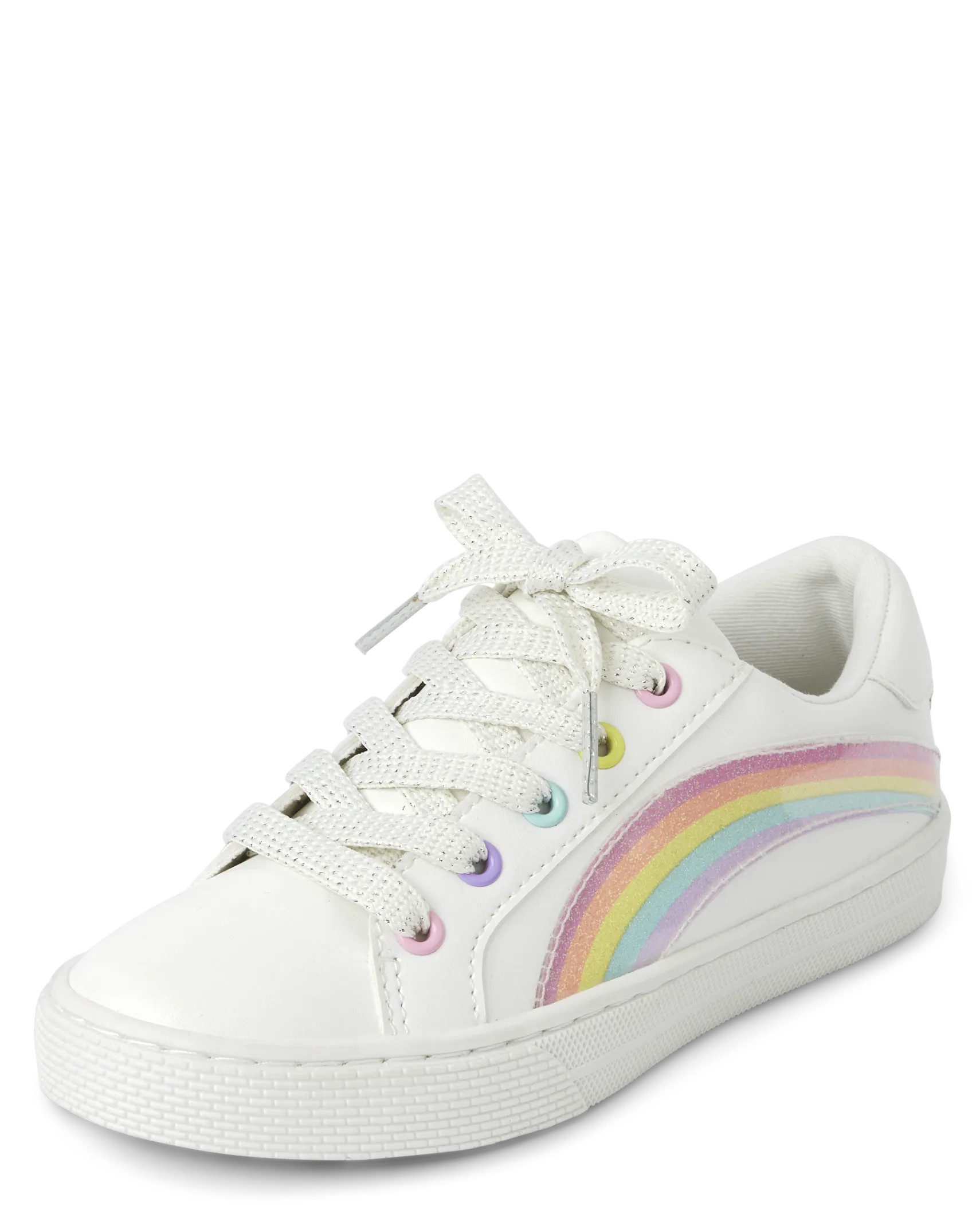 Girls Rainbow Low Top Sneakers - white | The Children's Place