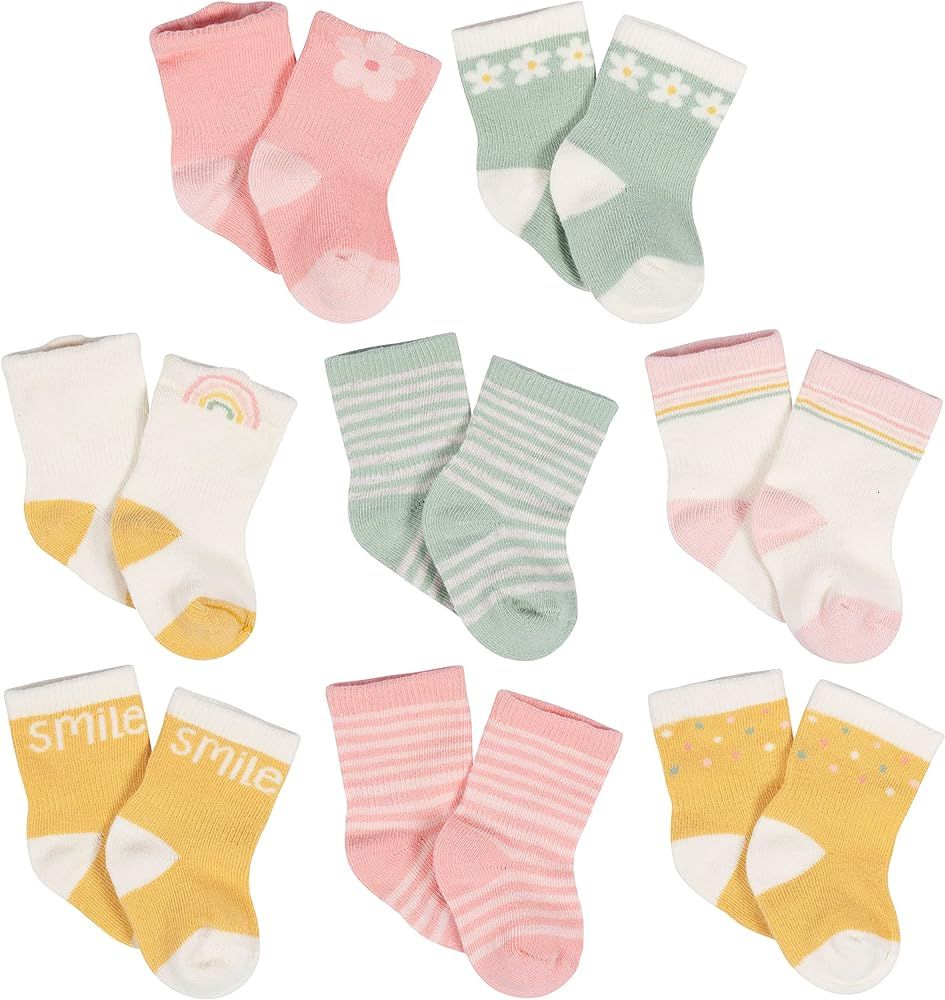 Unisex Baby 8-Pair Wiggle-Proof Sock | Amazon (US)