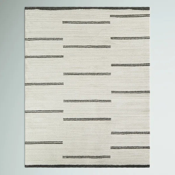 Heimbach Machine Woven Cream/Black Rug | Wayfair North America
