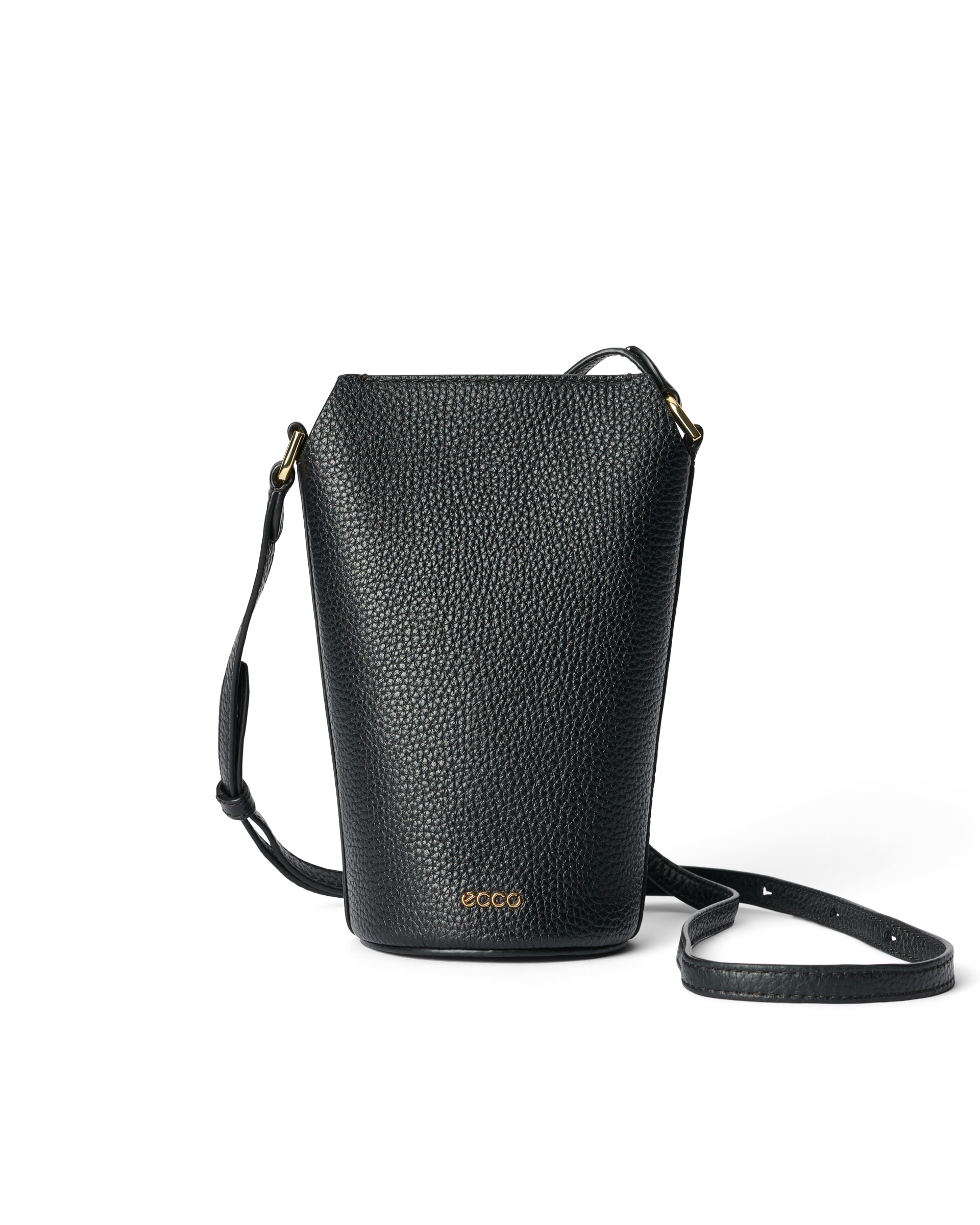 ECCO® Pot Pebbled Leather Crossbody Bag | Black | ECCO (US)