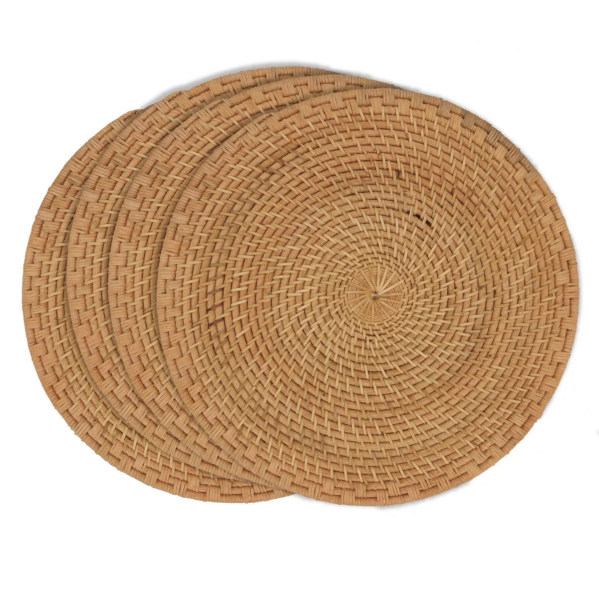 Saro Lifestyle Saro Lifestyle Woven Design Rattan Placemats (Set of 4) | Target