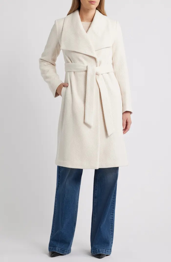 Chevron Pattern Tie Waist Coat | Nordstrom