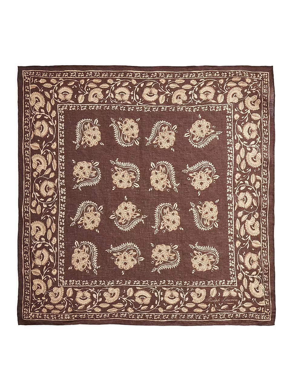 Linen Paisley Print Scarf | Saks Fifth Avenue