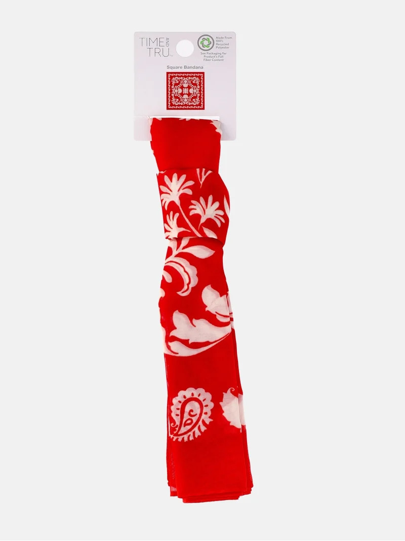 Time and Tru Women's Americana Bandana, Red Rooster | Walmart (US)