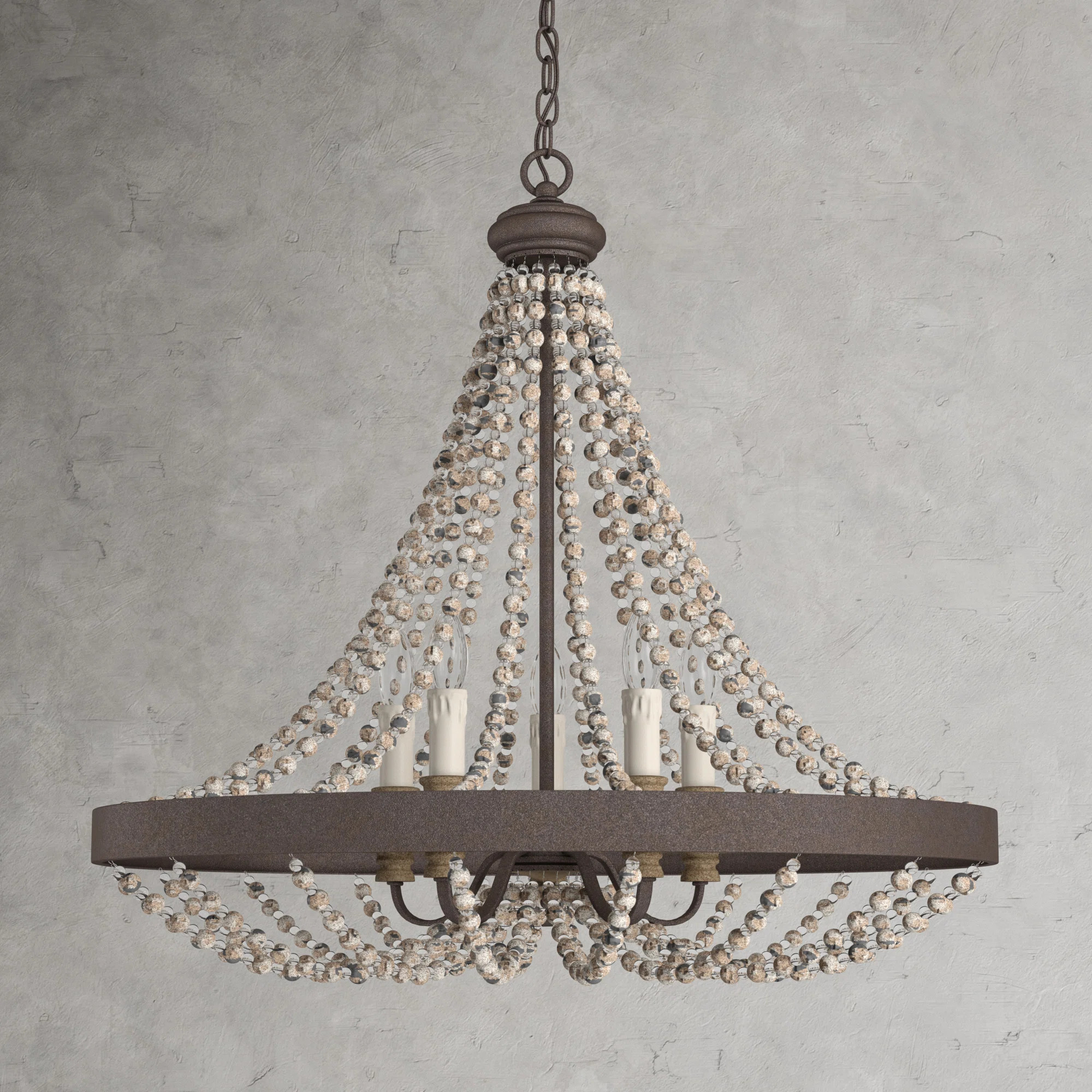 Aldham 5-Light Crystal Empire Chandelier with Beaded Accents | Wayfair North America