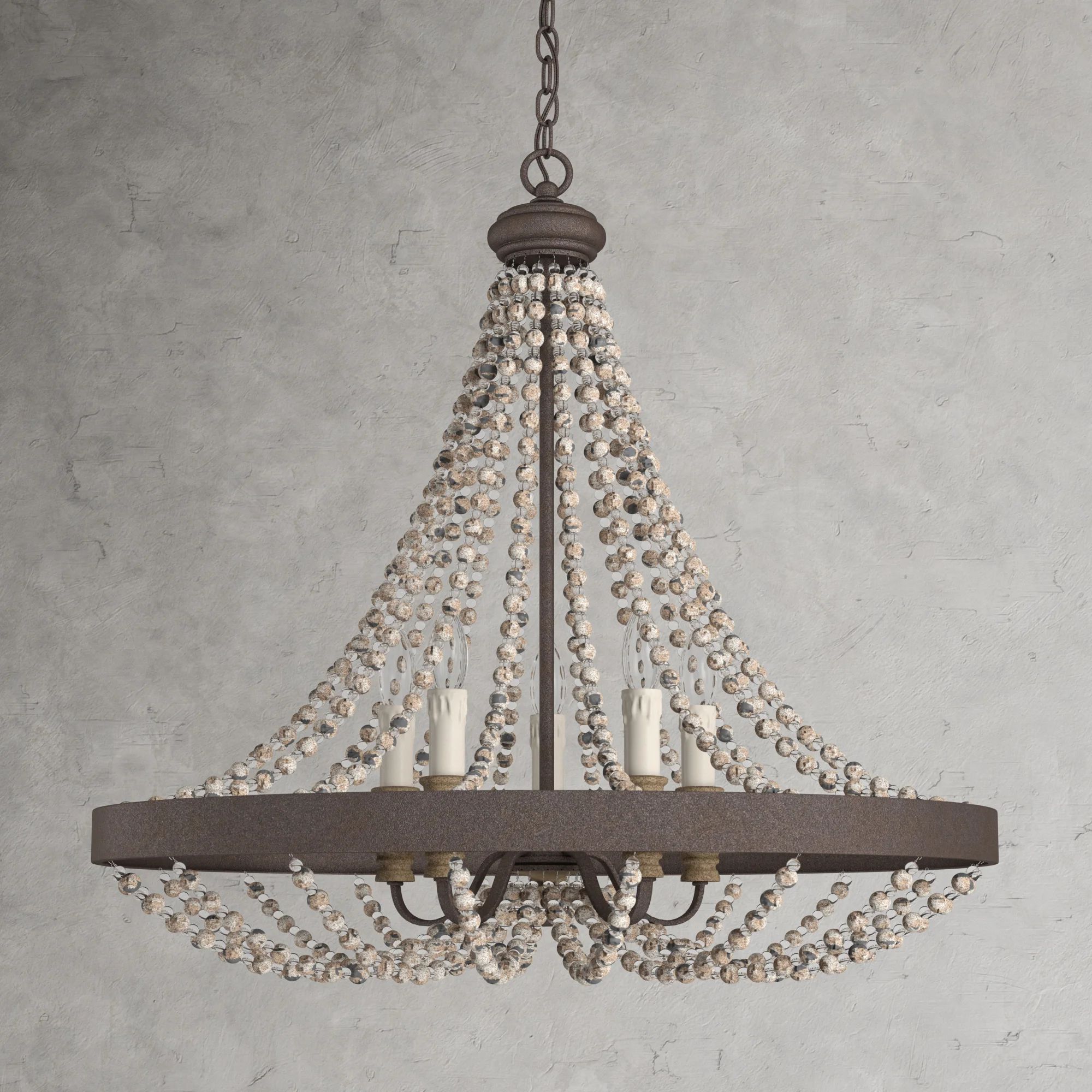 Aldham 5-Light Crystal Empire Chandelier with Beaded Accents | Wayfair North America