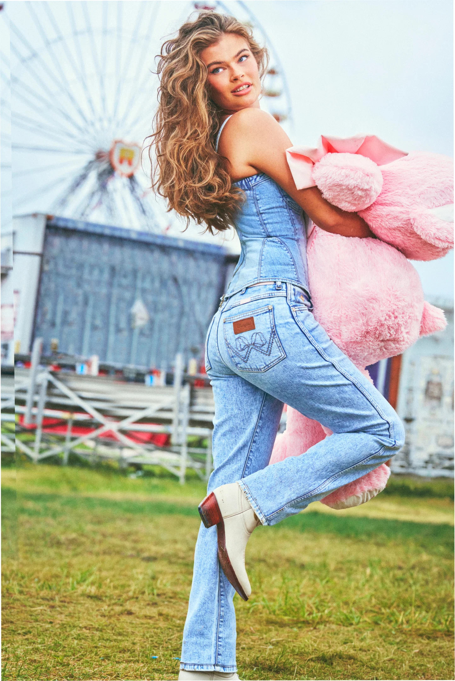 Wrangler x LoveShackFancy Light Wash Cowboy Cut | LoveShackFancy