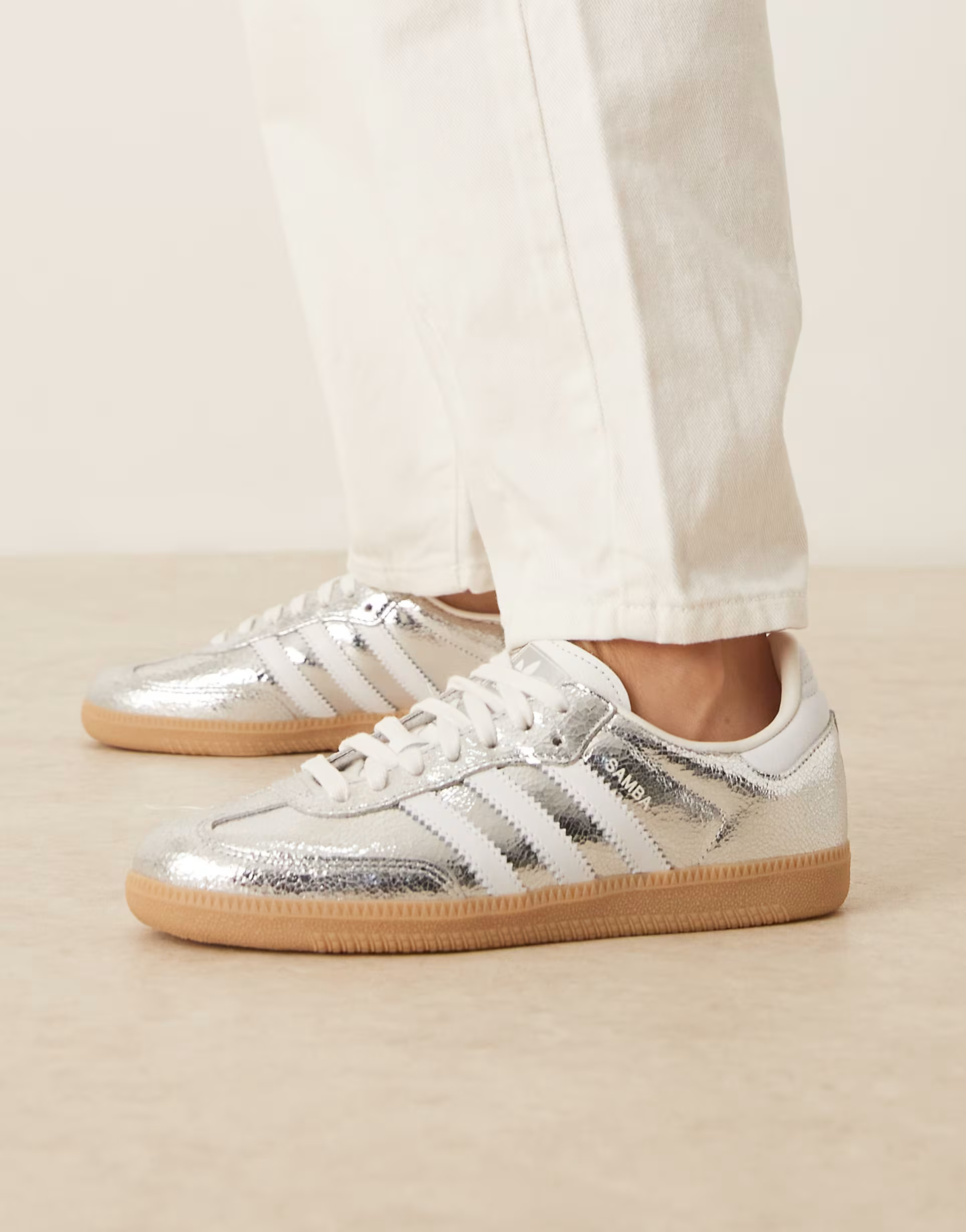 adidas Originals Samba OG trainers in metallic silver | ASOS (Global)