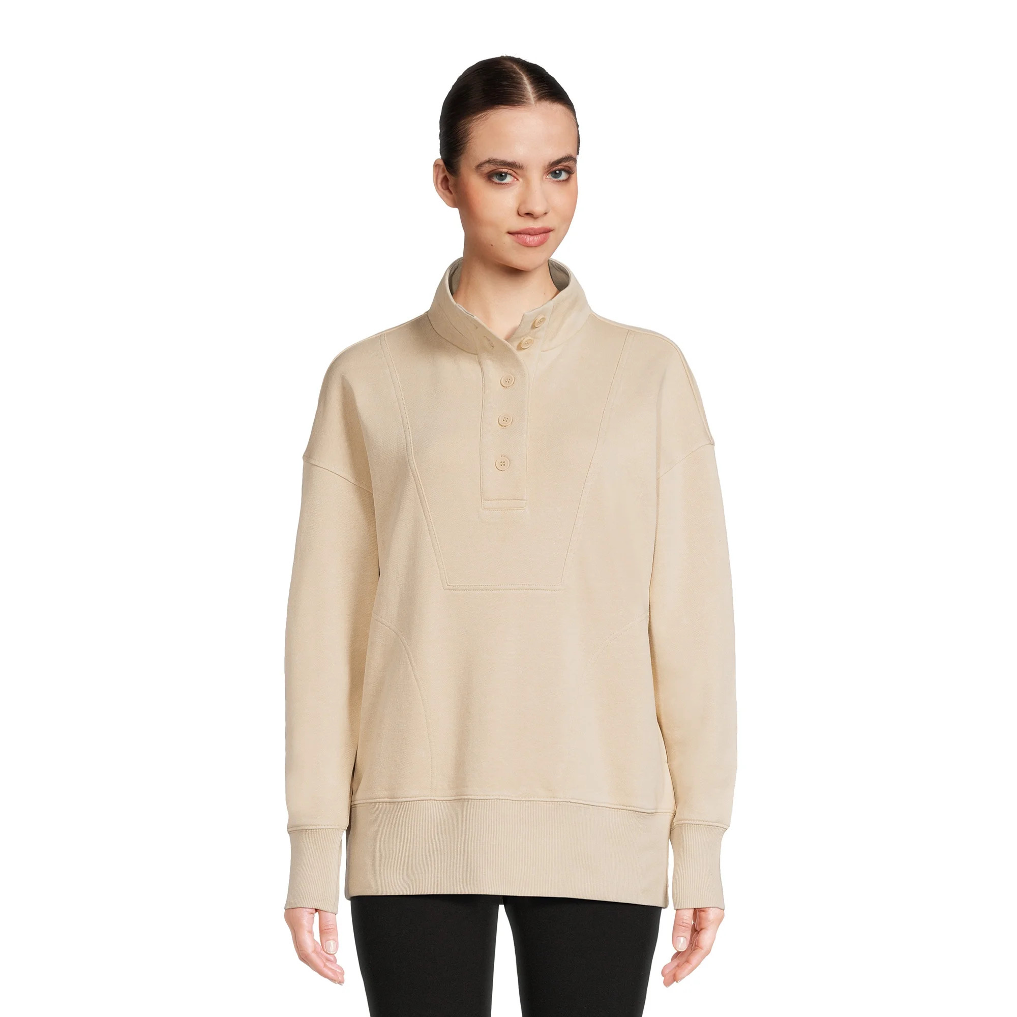 Time And Tru Women's Placket Pullover Top | Walmart (US)