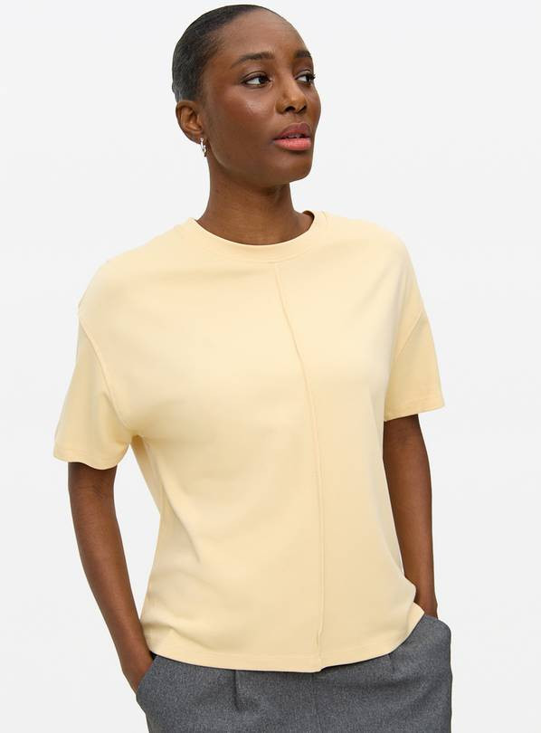 Yellow Seam Detail Ponte T-Shirt 24 | Tu Clothing