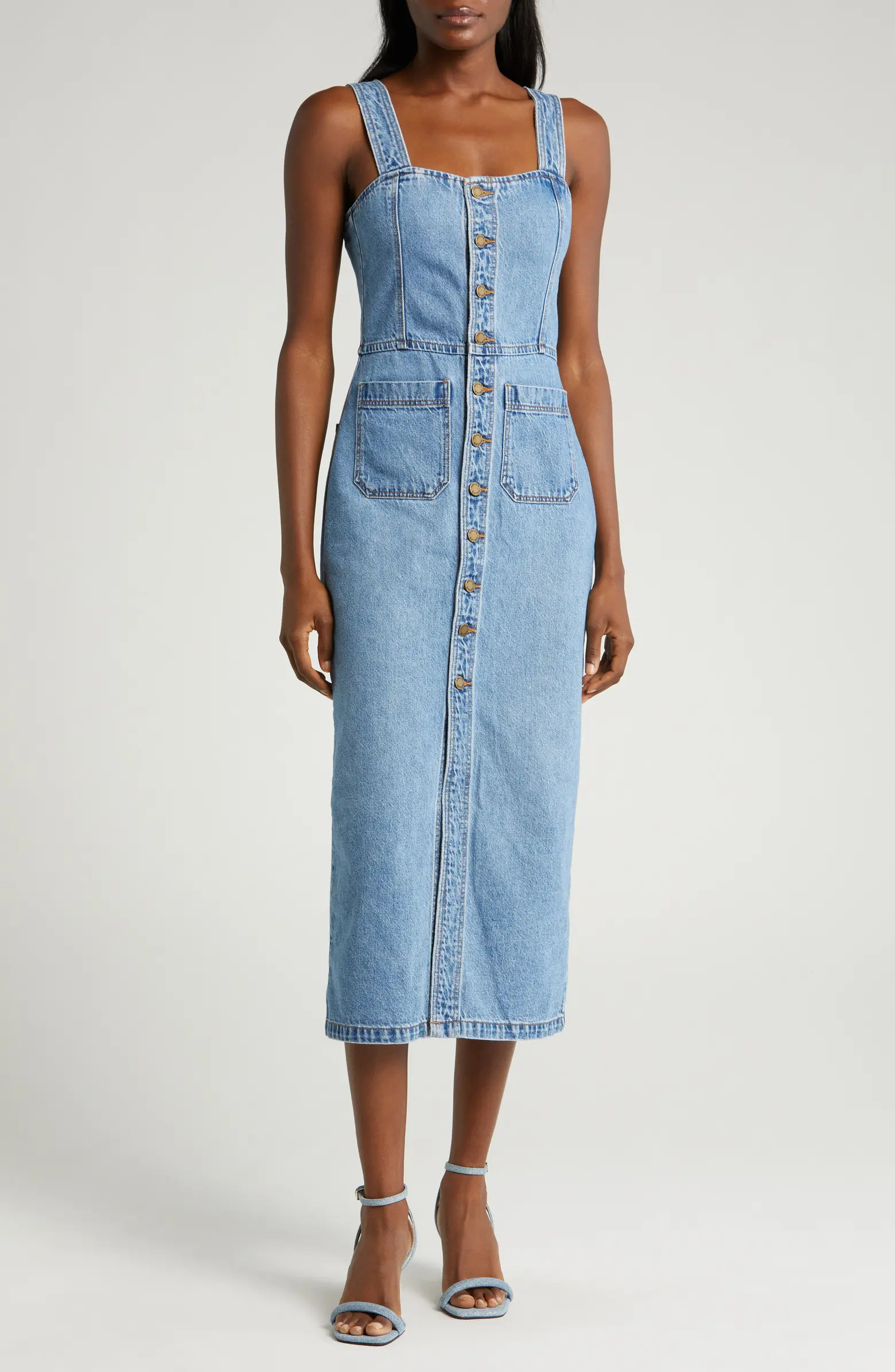 Sailor Denim Midi Dress | Nordstrom