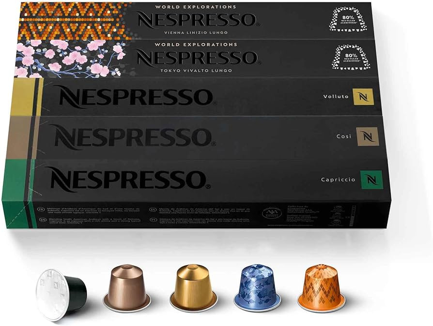 Nespresso Capsules Original Line, Mild Roast Blend Variety Pack, Mild Roast Coffee, 50 Count Coff... | Amazon (US)