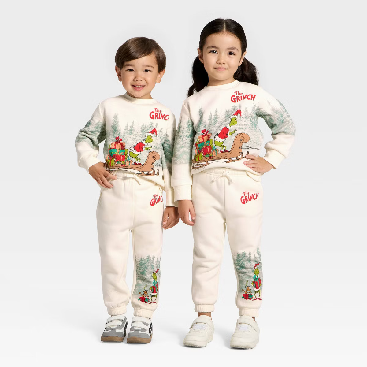 Toddler The Grinch Fleece Joggers - Cream | Target