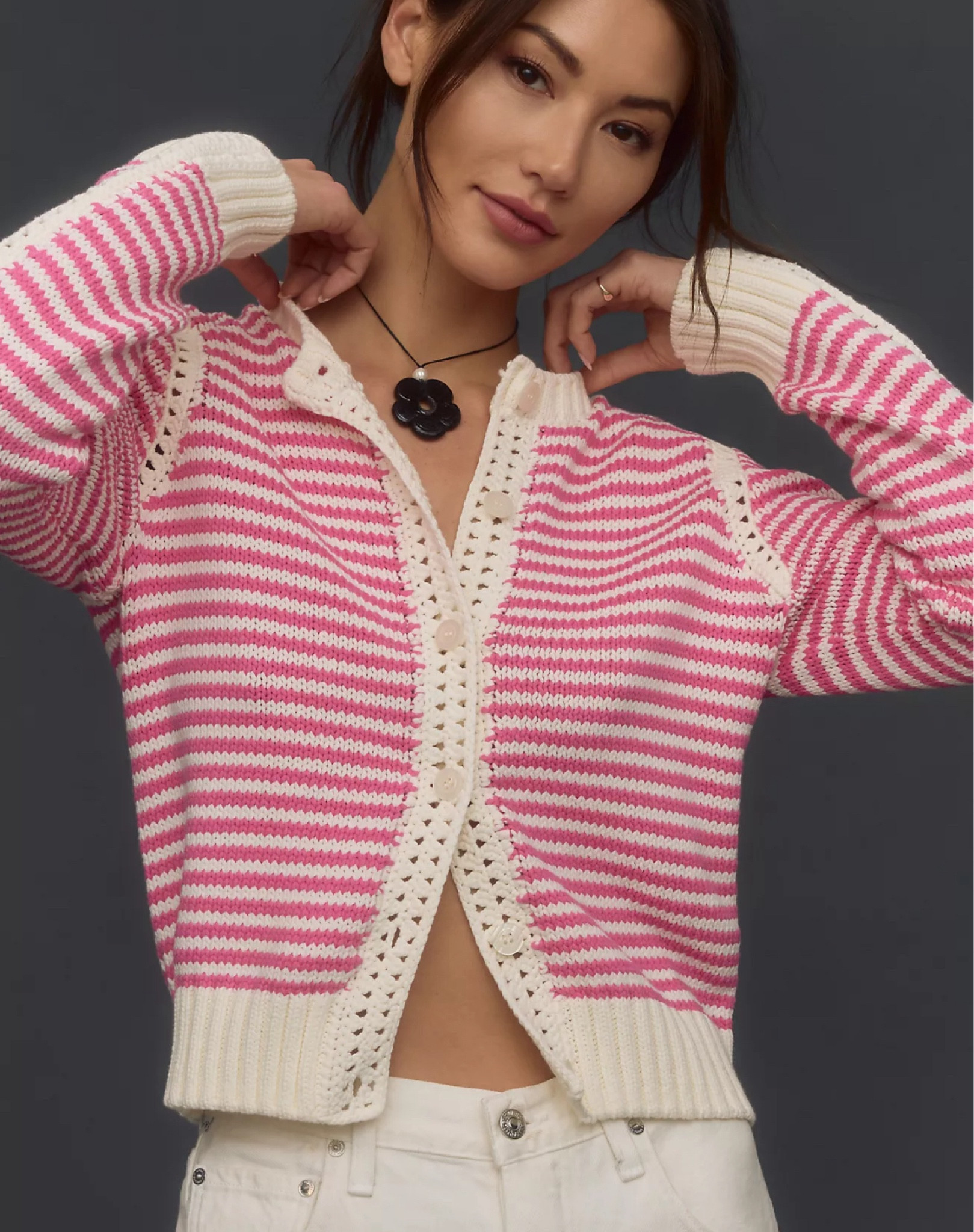 Michael Stars Adaline Striped Cardigan Sweater