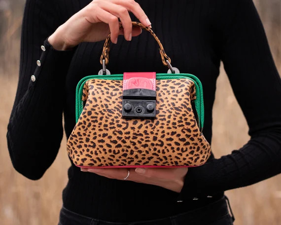 Leopard Leather Doctor Bag Handmade Leather Doctor Bag - Etsy | Etsy (US)