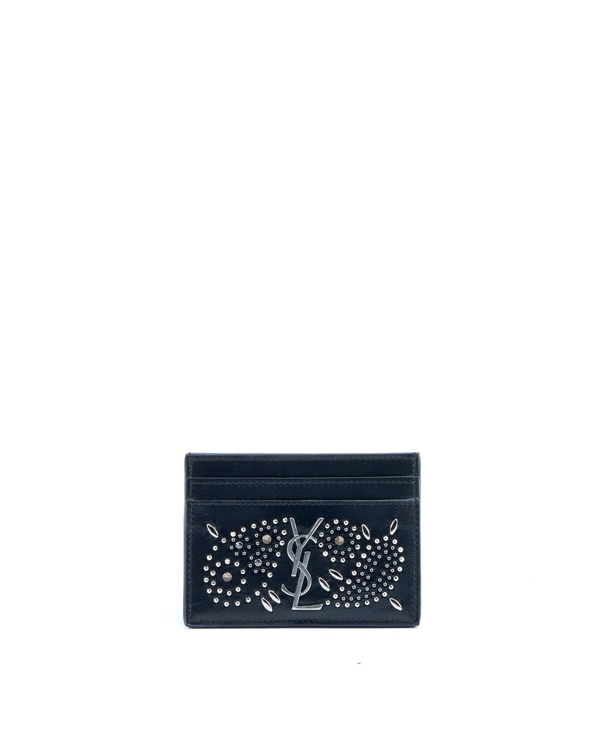 Monogram YSL Bandana Studded Card Case | Neiman Marcus