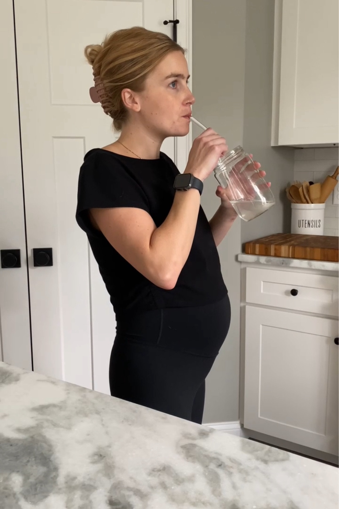 Tee — L (sized up) not maternity
Tights — XS maternity


#LTKActive #LTKBump #LTKFitness