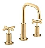 Bathroom Faucet by KOHLER, Bathroom Sink Faucet, Purist Collection, Low Cross Handles and Spout, Vib | Amazon (US)