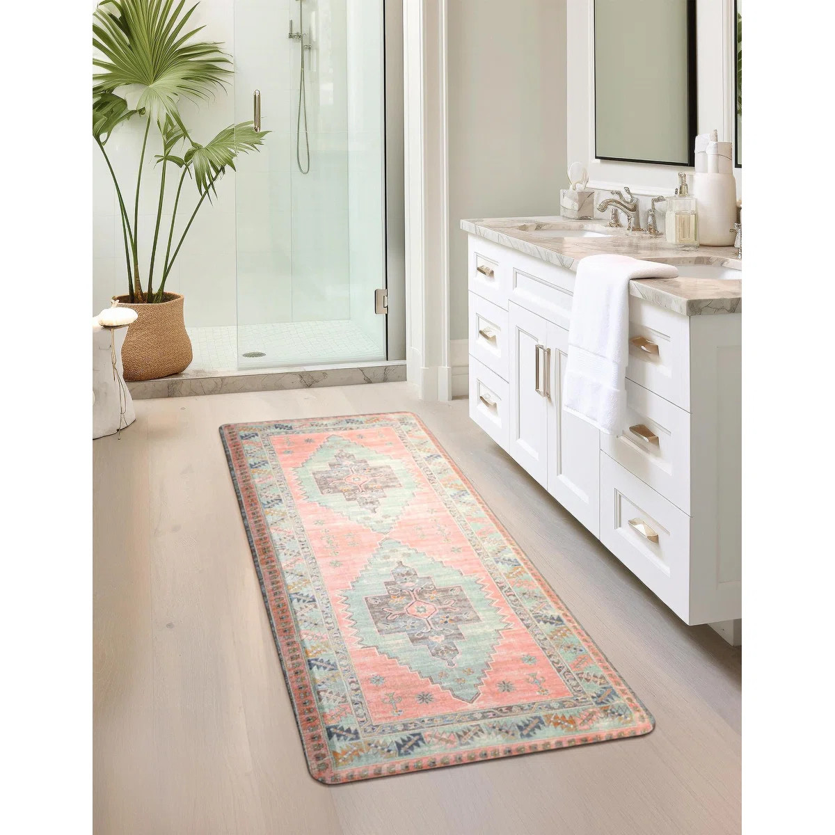 Maselli Modern Geometric Water Resistant Anti-Fatigue Non-Skid Kitchen Mat | Wayfair North America