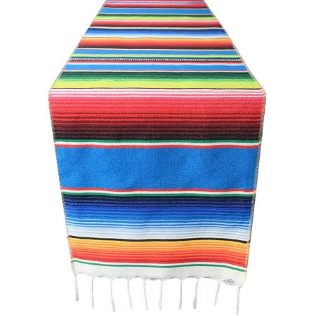 14x108 inch Mexican Serape Table Runner for Mexican Theme Party Cinco de Mayo Fiesta Party Day of De | Walmart (US)