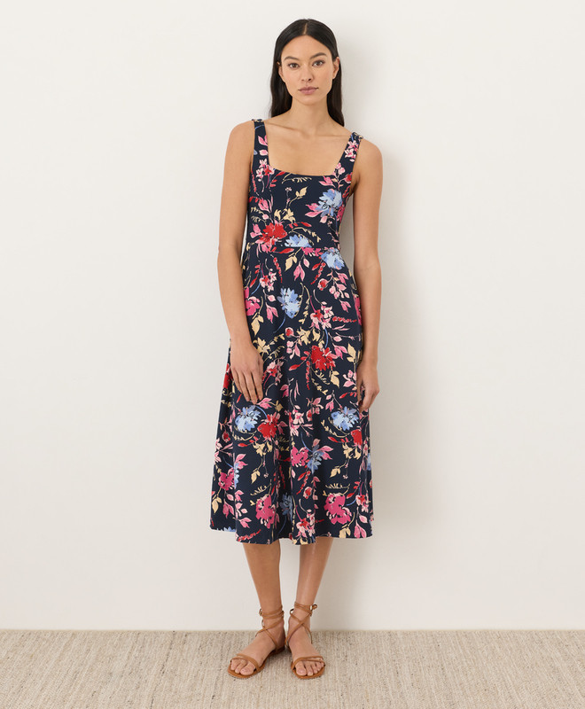 Women’s Fit & Flare Square Neck Dress made with Organic Cotton | Pact | Pact Apparel