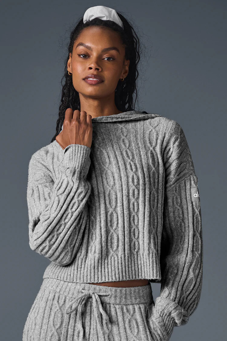 Cable Knit Winter Bliss Hoodie | Alo Yoga (US)