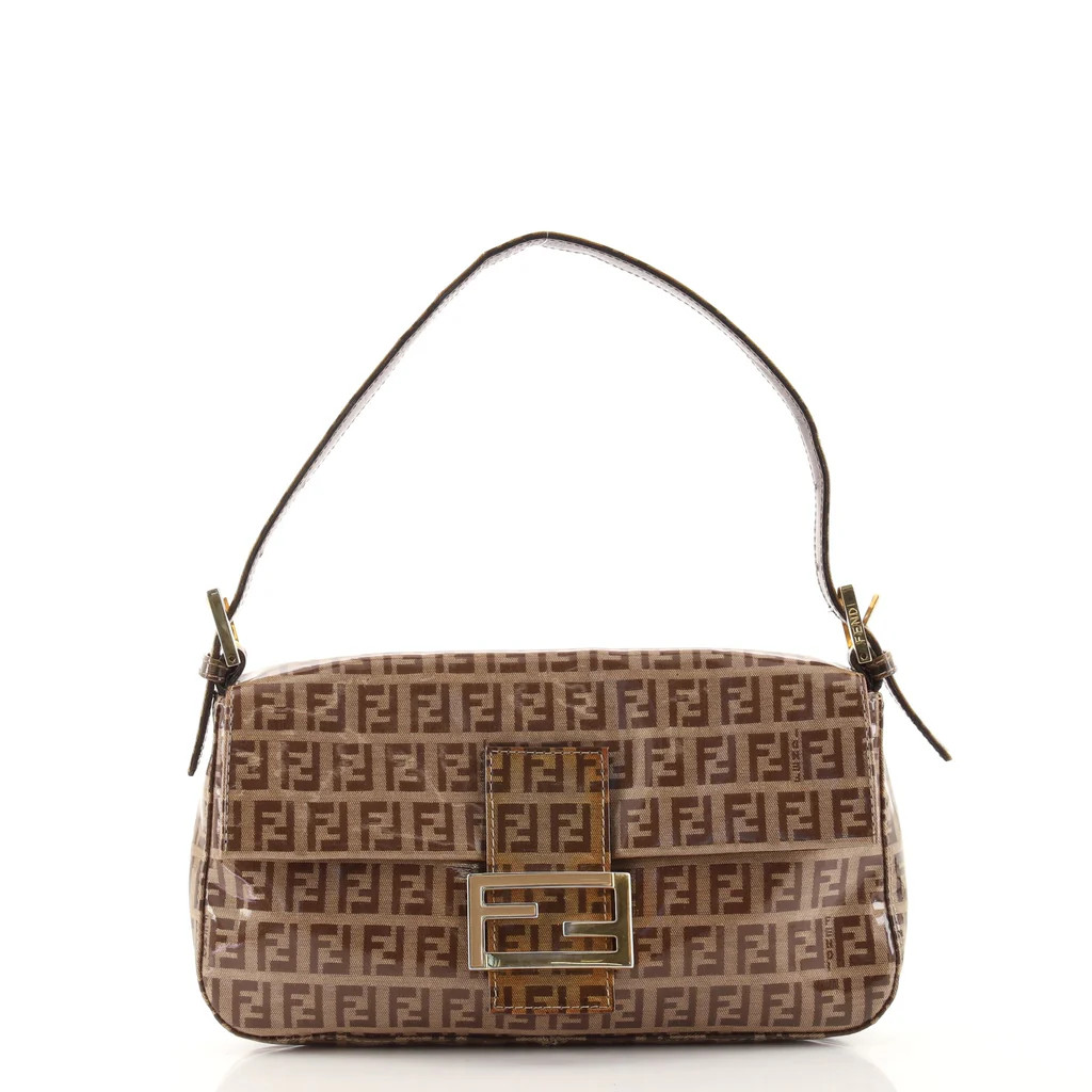 Fendi Baguette Bag Zucchino Coated Canvas Brown 1215211 | Rebag