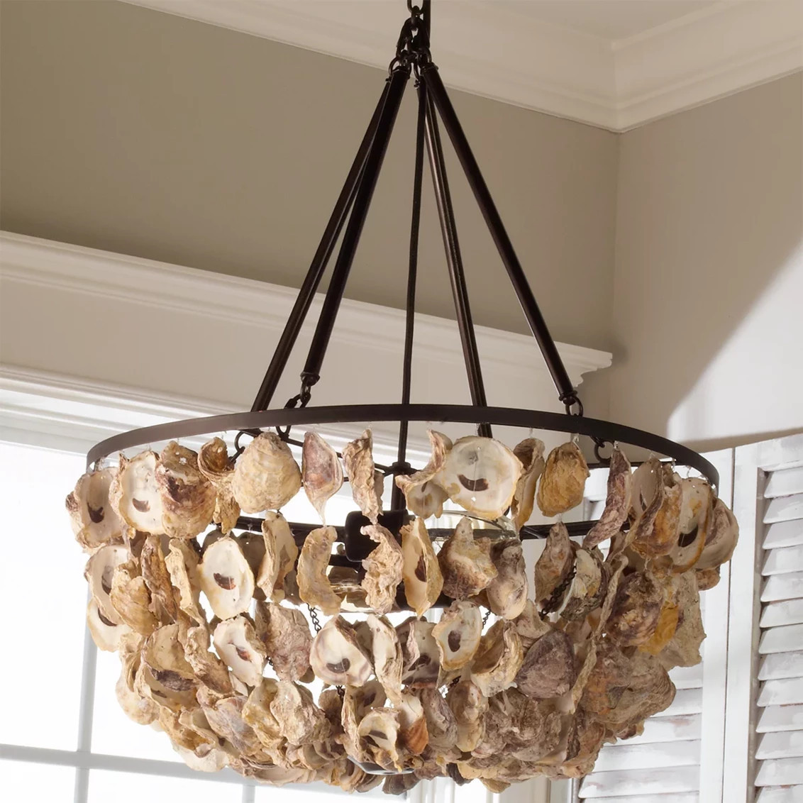 Oyster Shell Basket Chandelier | Shades of Light