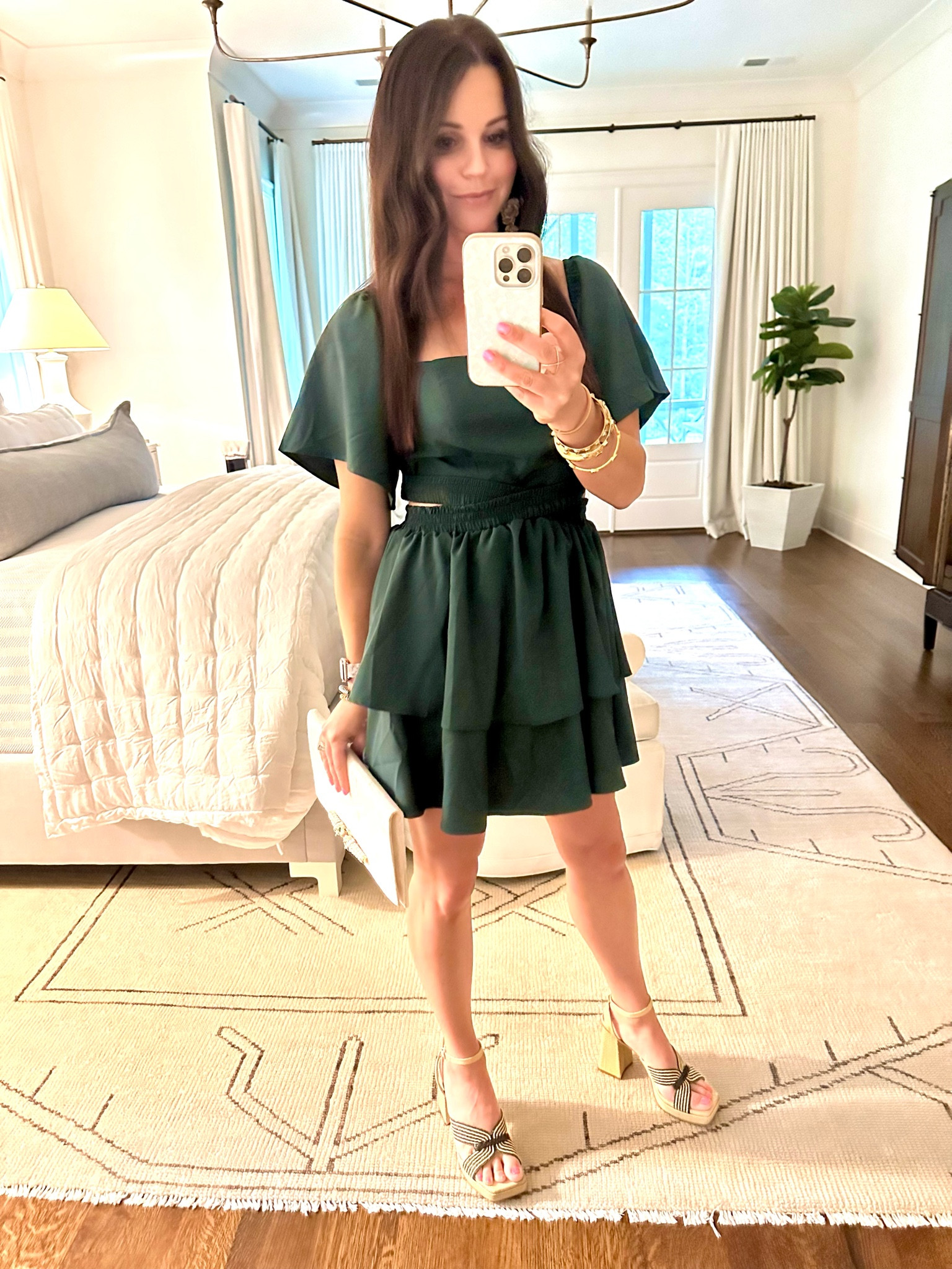 It’s me Hi! 
It’s been a minute Instagram and @shop.LTK 
Linking my entire summer evening look below 👇🏻 
Bag is @garlandbags
Bracelet @shopeveralice

#LTKunder100 #LTKshoecrush #LTKSeasonal