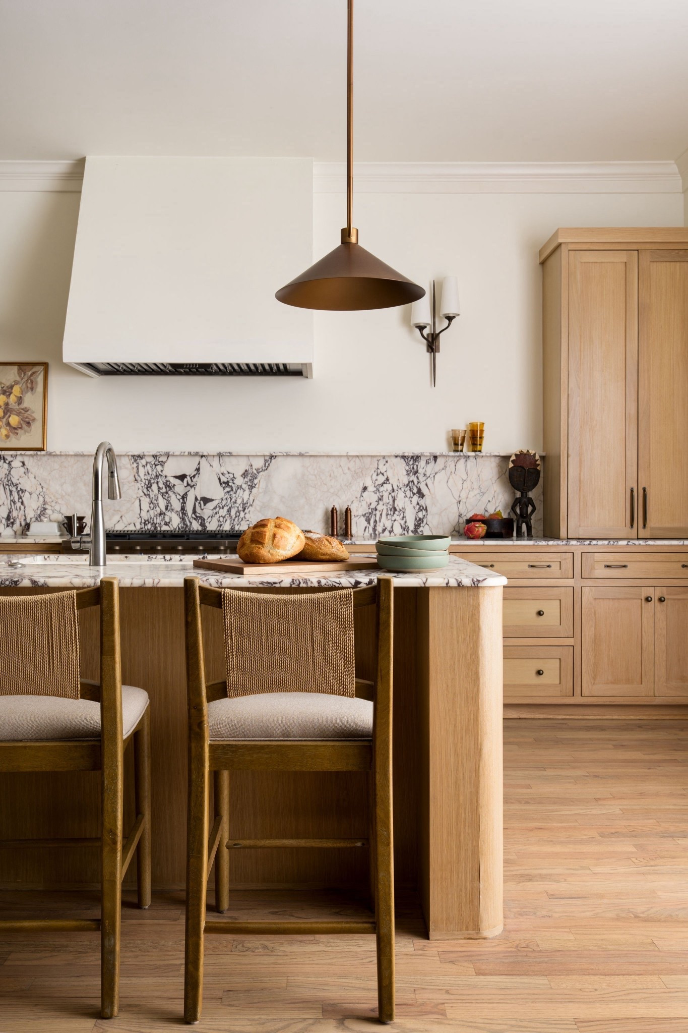 White oak cabinets stained with brass hardware and a gorgeous viola marble countertop + backsplash 💜

#LTKfoodie #LTKdayinmylife #LTKHome