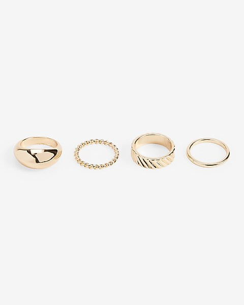 4 Piece Twist Ring Set | Express