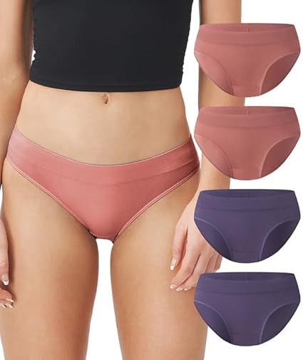 DAVID ARCHY Womens Cotton Bikini Underwear Breathable Low Rise Soft Strench Hipster Panties for W... | Amazon (US)