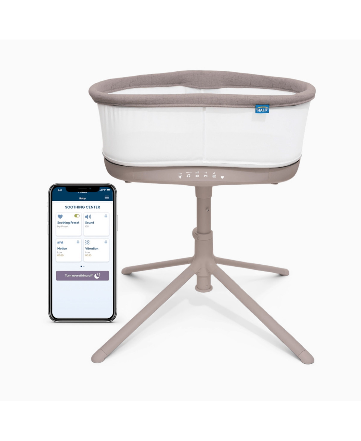 Halo Baby BassiNest Connected Swivel Sleeper 3.0 – Smart Bassinet with AutoSoothe, Easy Lowering Wall | Macy's