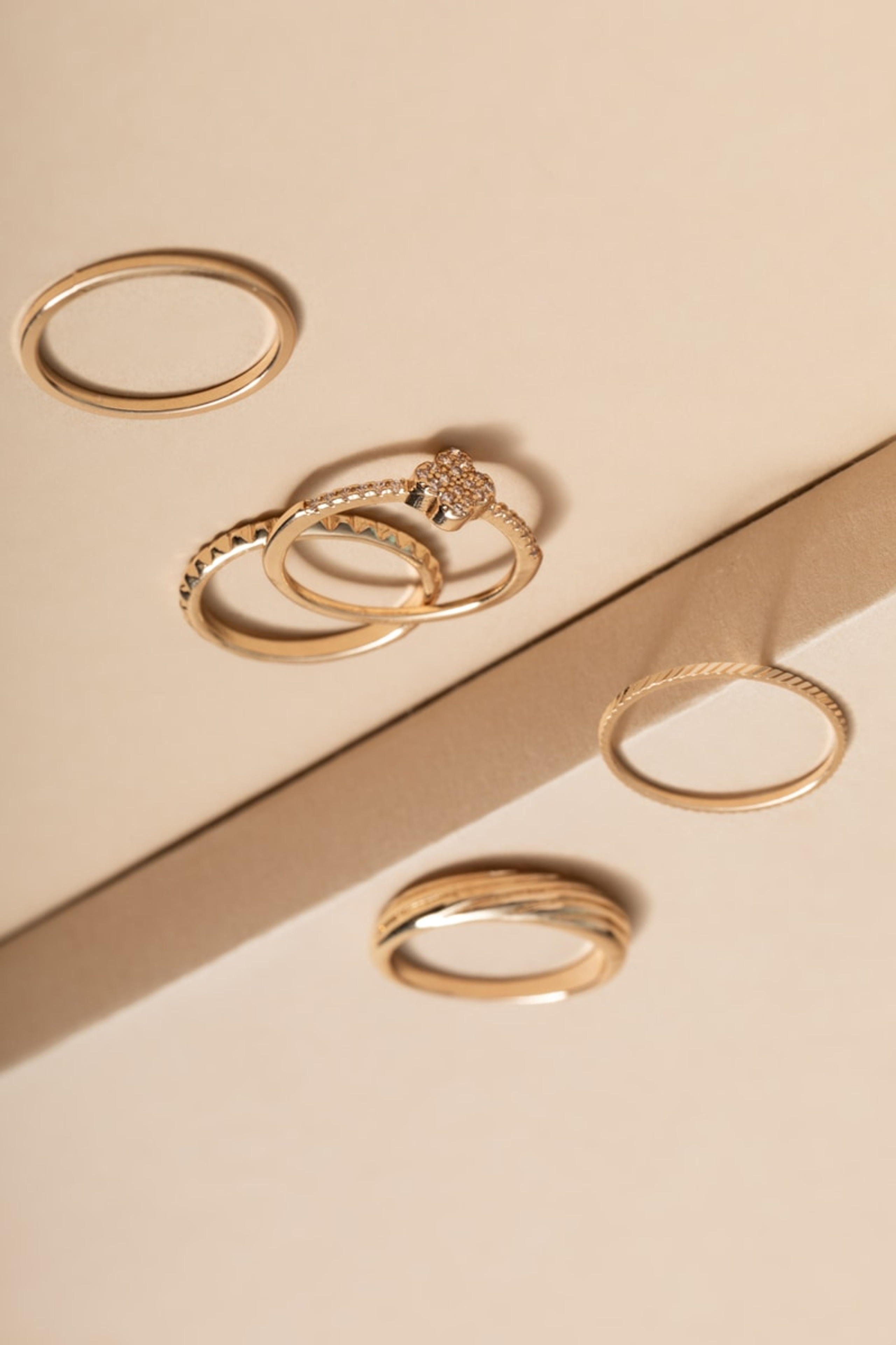 Janis Mix Style Adjustable Ring Set | Francesca's