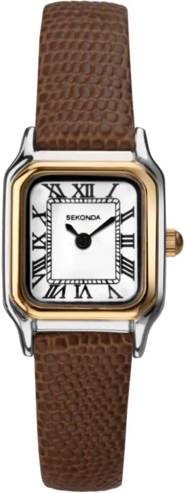Sekonda Monica Ladies 20mm Quartz Watch in White with Analogue Display, and Leather Strap | Amazon (UK)