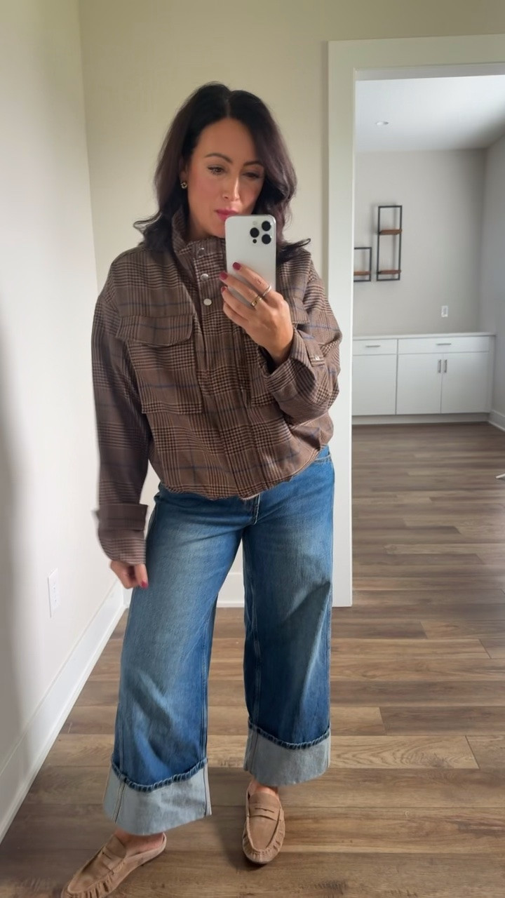 Weekly Target Tuesday finds! 🎯 @Target Got my hands on the viral jacket and it’s so good! Love the blue mixed with the brown plaid. Wearing medium.

#LTKootd #LTKSeasonal #LTKdayinmylife