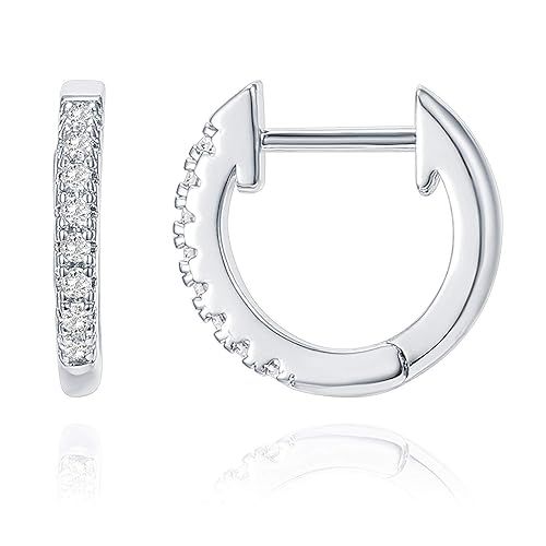 PAVOI 14K Gold Plated Cubic Zirconia Cuff Earrings Huggie Stud | Amazon (US)