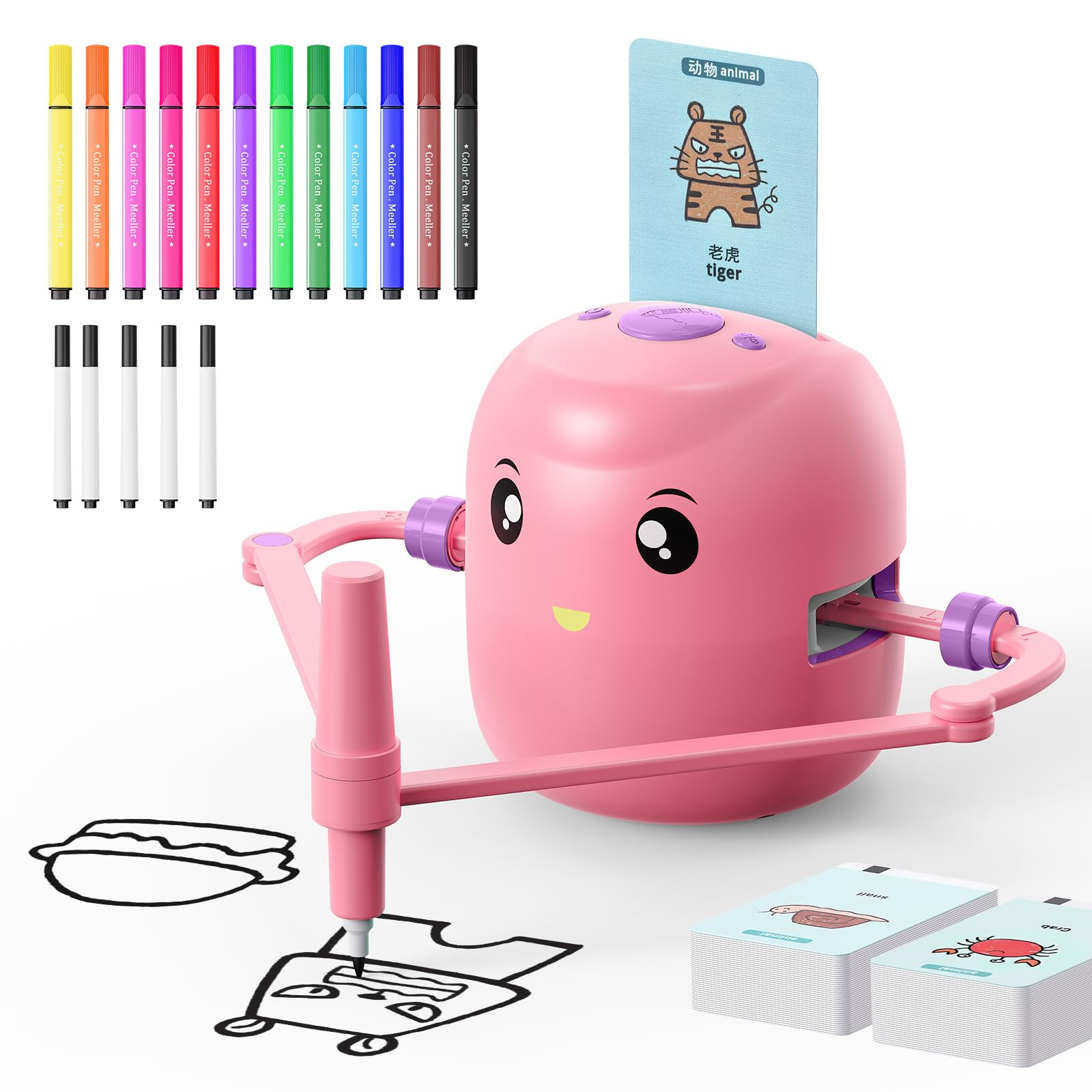 Interactive Educational Drawing Robot for Kids - Montessori Learning Toy with 150 Word Cards, Voi... | Amazon (US)
