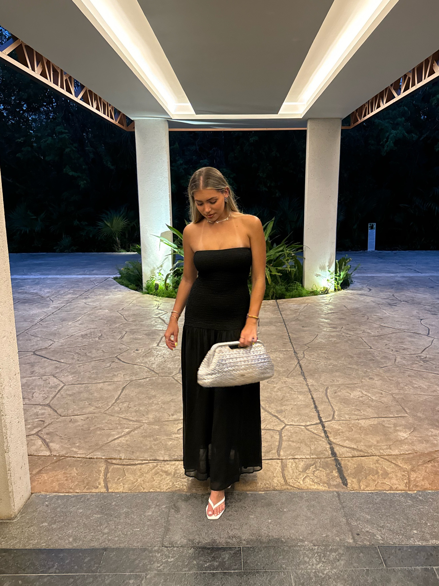 Mexico 
Vacation outfit 
Tulum 
Riviera maya 
More to come 
Revolve 
Maxi dress 
Strapless maxi 
Black maxi dress 
Vacation dresses 
Comfortable dresses 
Cult Gaia 
Silver clutch 
Oversized clutch 
Heel flip flops 
White kitten heel 
Amazon heels 
Revolve finds 
Amazon finds 

#LTKFindsUnder100 #LTKSeasonal #LTKSummerSales