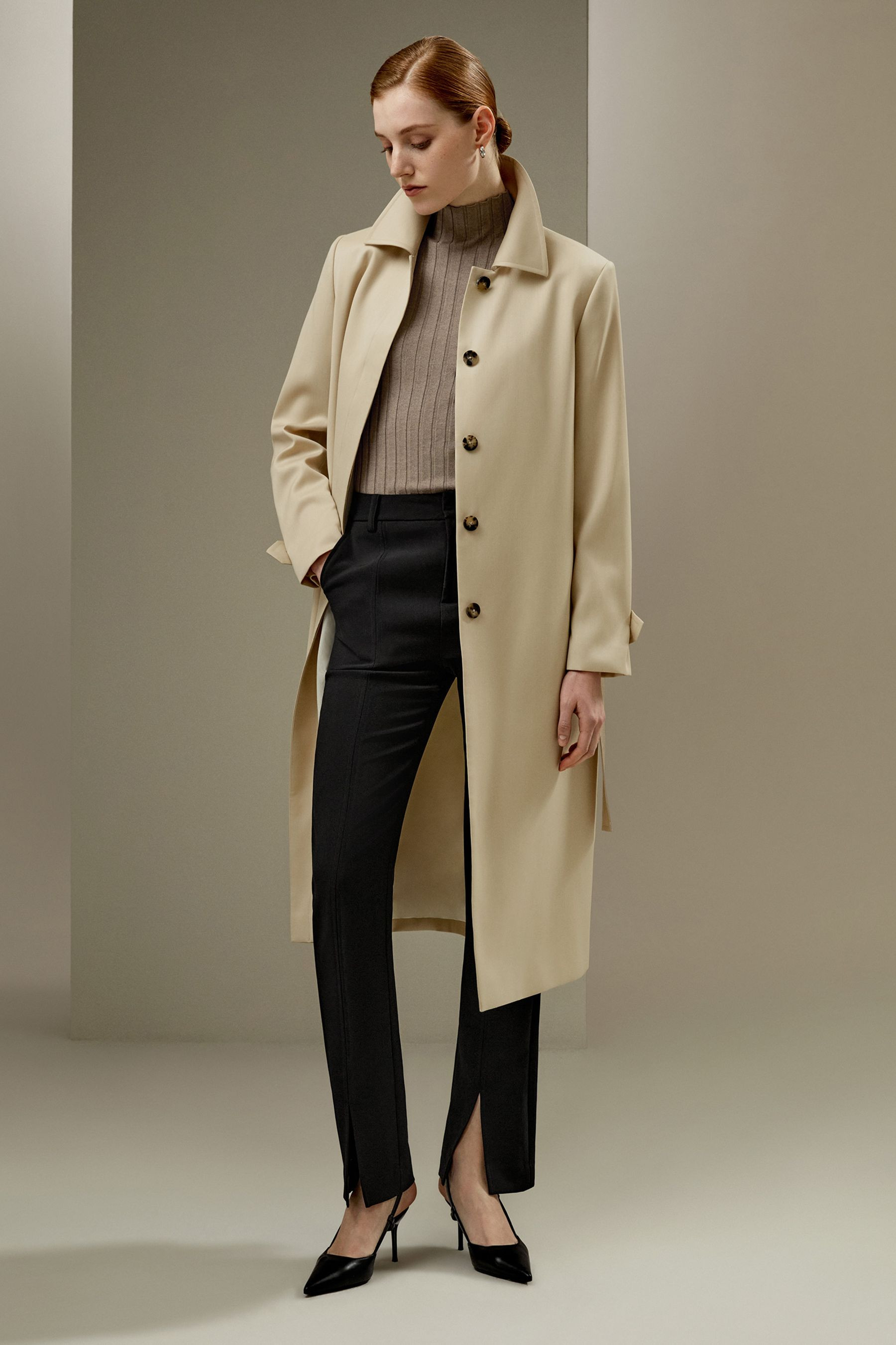 Water Repellent Classic Trenchcoat | LilySilk