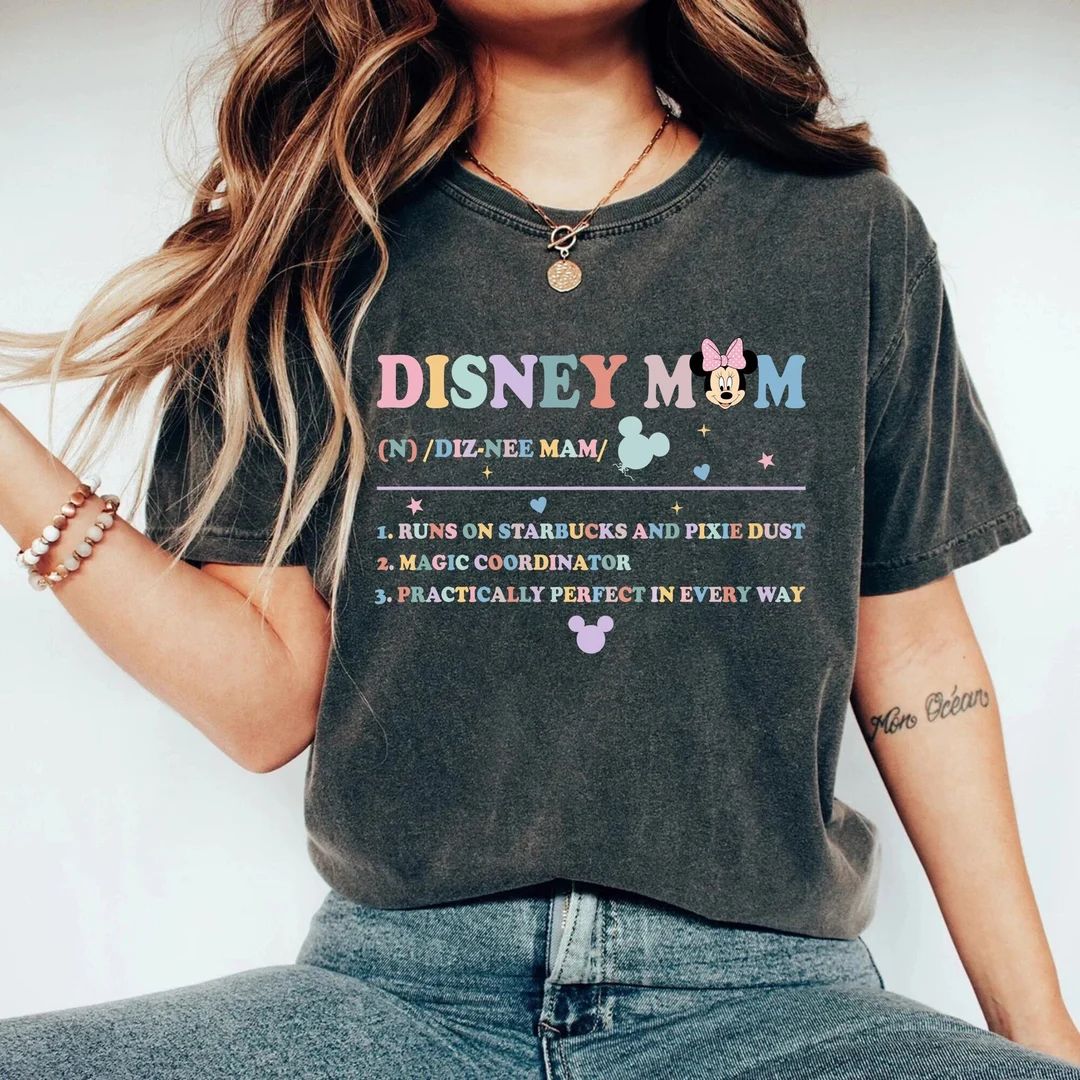 Disney Mom Minnie Comfort Colors® Shirt, Funny Mom Shirt, Mothers Day Mom Gift, Disney Family Sh... | Etsy (US)
